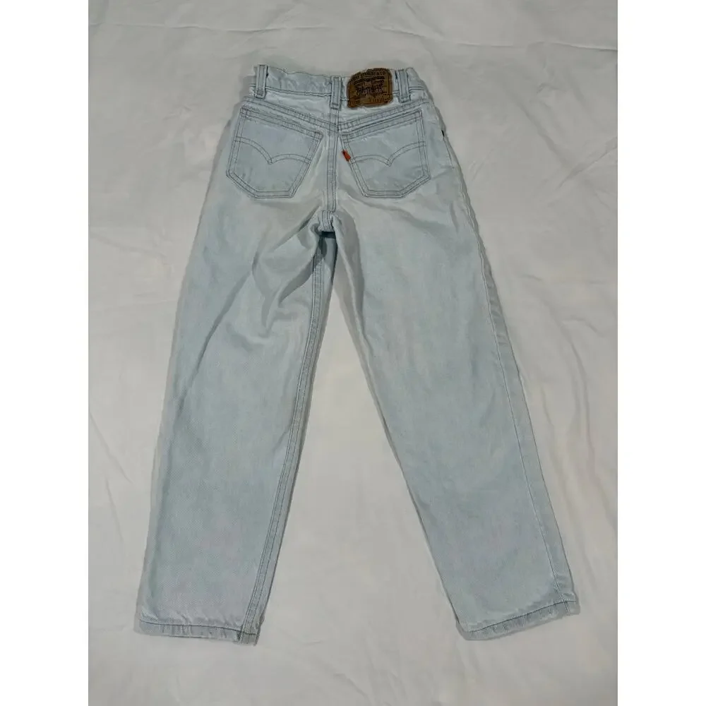 Vintage 90s 550 Levi’s Light Wash Denim Straight Leg Jeans Kids Size 9 Slim